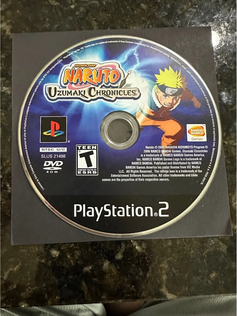Naruto Uzumaki Chronicles PlayStation 2 Game Disc